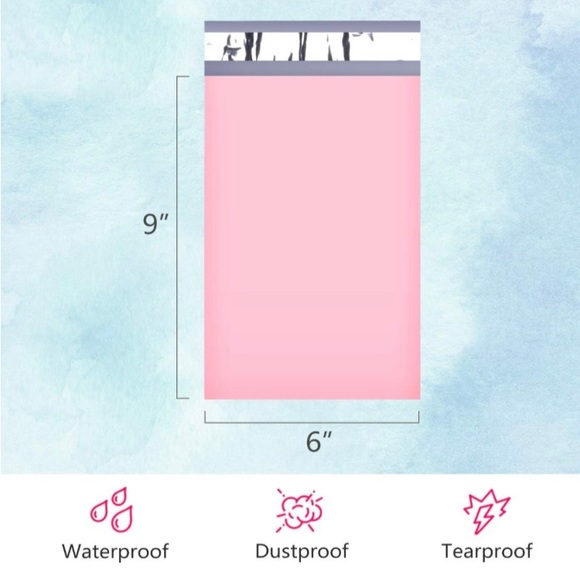 NEW! 50pc 6x9” Self-Adhesive Poly Mailer Shipping Bags Bundle (PINK) - Picture 3 of 6